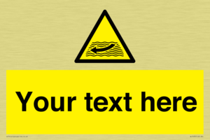 Custom Warning strong river flows